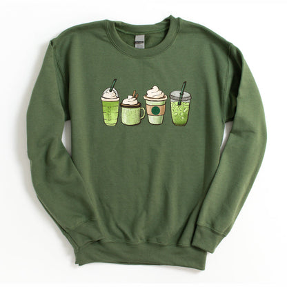 Matcha Addict crewneck sweatshirt, product photo 2