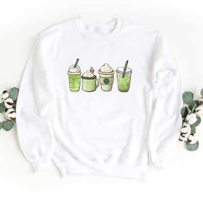 Matcha Addict crewneck sweatshirt, product photo 4