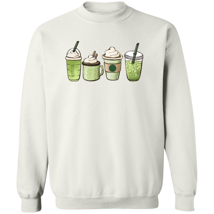 Matcha Addict crewneck sweatshirt in White
