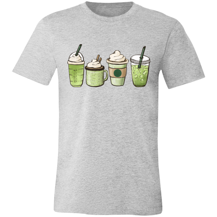 Matcha Addict graphic t-shirt in Athletic Heather