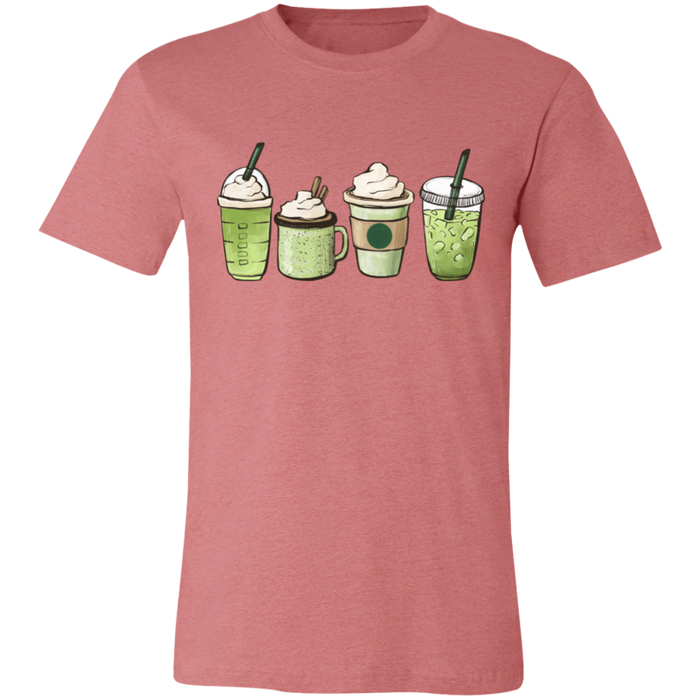 Matcha Addict graphic t-shirt in Heather Mauve