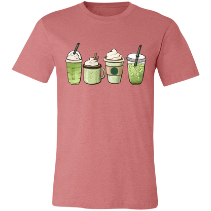 Matcha Addict graphic t-shirt in Heather Mauve