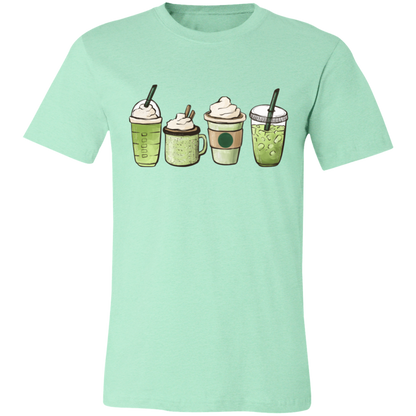 Matcha Addict graphic t-shirt in Heather Mint