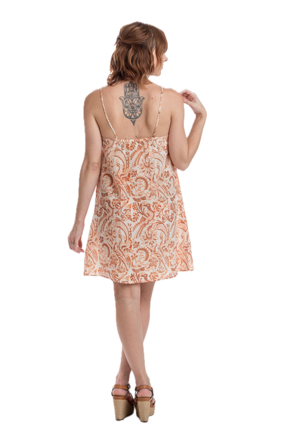 Mellia Orange Slip Dress