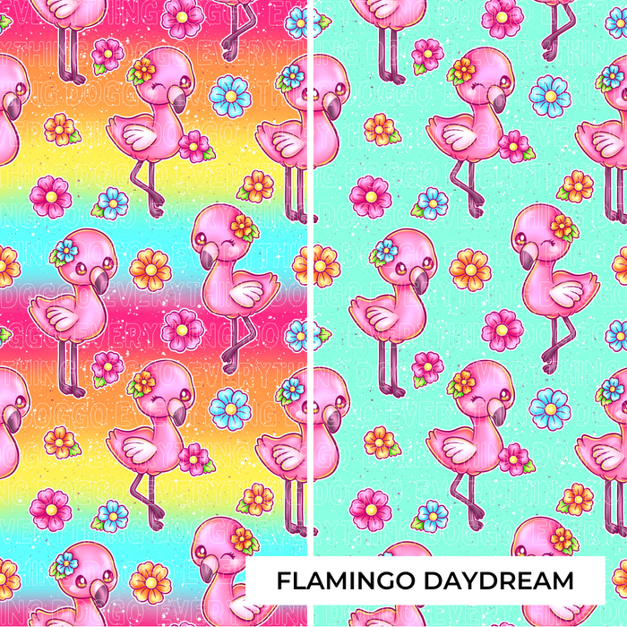 Single Snap - Curved Neckline Snap On / X-Small / Flamingo Daydream