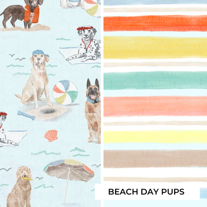 Single Snap - Curved Neckline Snap On / X-Small / Beach Day Pups