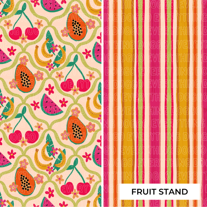 Single Snap - Curved Neckline Snap On / X-Small / Fruit Stand