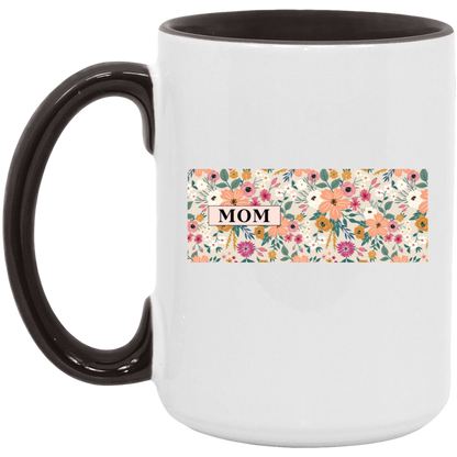 Mom Vibrant Blooms ceramic coffee mug
