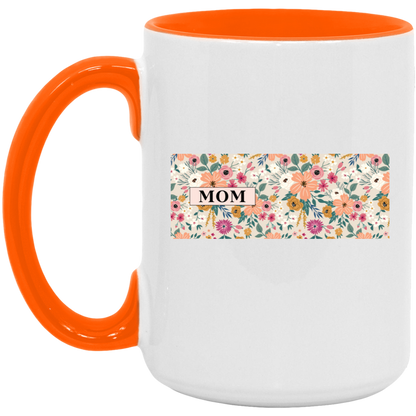 Mom Vibrant Blooms ceramic coffee mug, product photo 2