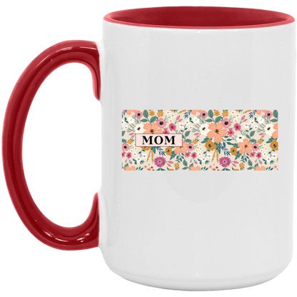 Mom Vibrant Blooms ceramic coffee mug, product photo 3