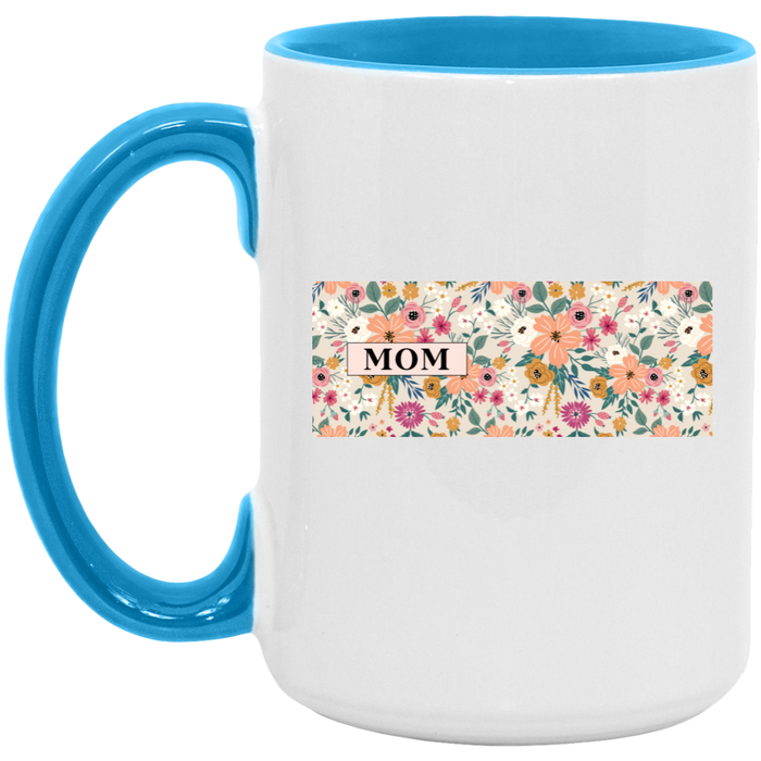 Mom Vibrant Blooms ceramic coffee mug, product photo 4
