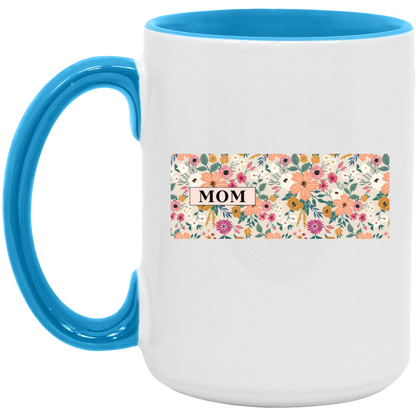 Mom Vibrant Blooms ceramic coffee mug, product photo 4