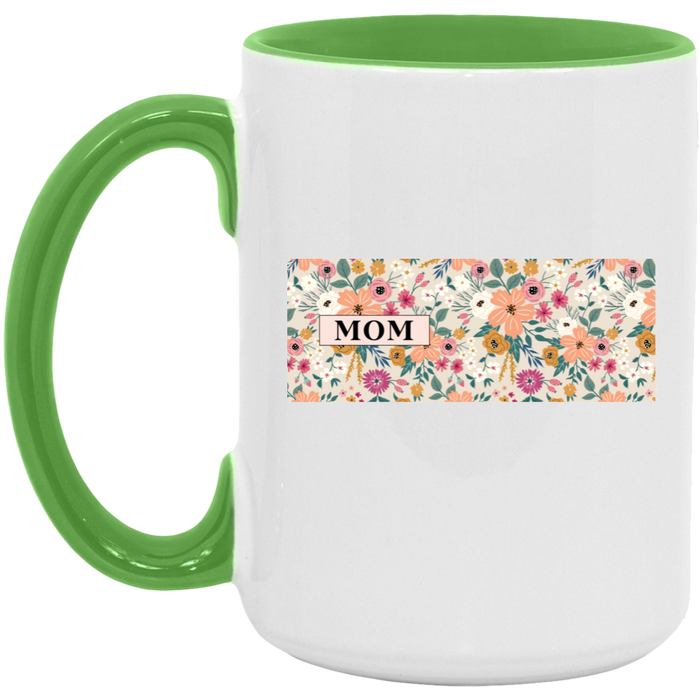 Mom Vibrant Blooms ceramic coffee mug, product photo 5
