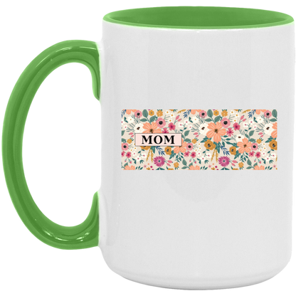 Mom Vibrant Blooms ceramic coffee mug, product photo 5