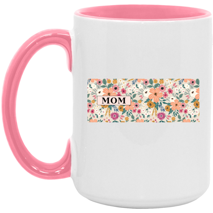 Mom Vibrant Blooms ceramic coffee mug, product photo 6