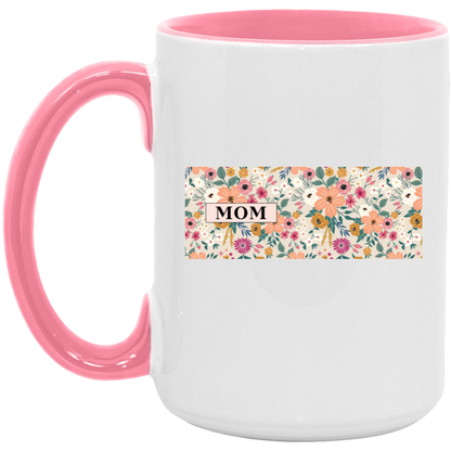 Mom Vibrant Blooms ceramic coffee mug, product photo 6