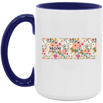 Mom Vibrant Blooms ceramic coffee mug, product photo 7