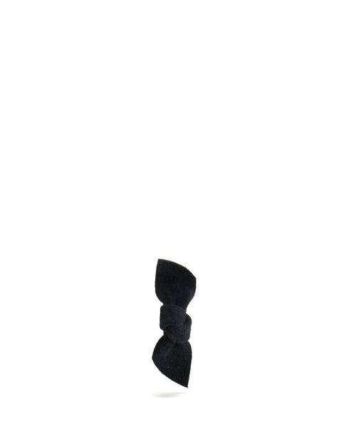 Nabie hair clip petite bow Calf suede Dark blue - Anonymous Copenhagen