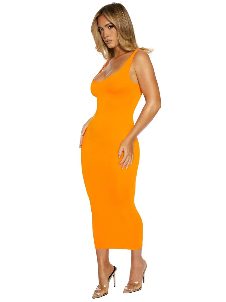 NW Sculpt Tank Midi Dress