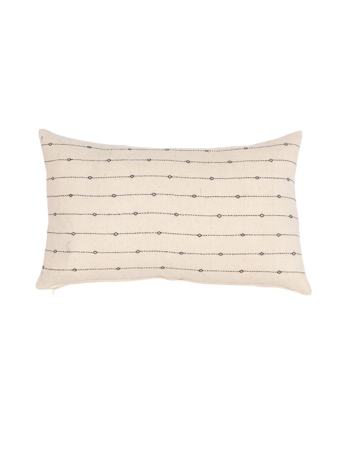 Nakra Embroidered Lumbar Pillow Cover