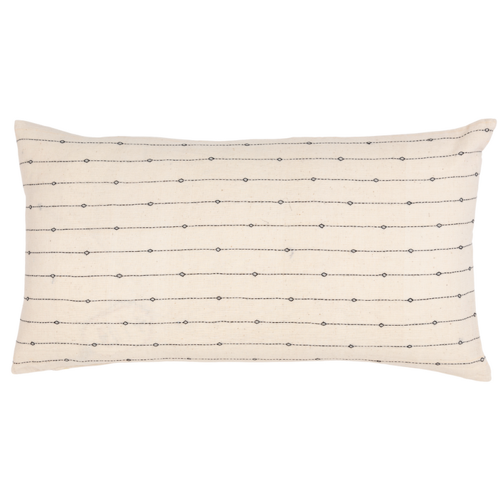 Nakra Embroidered Lumbar Pillow Cover