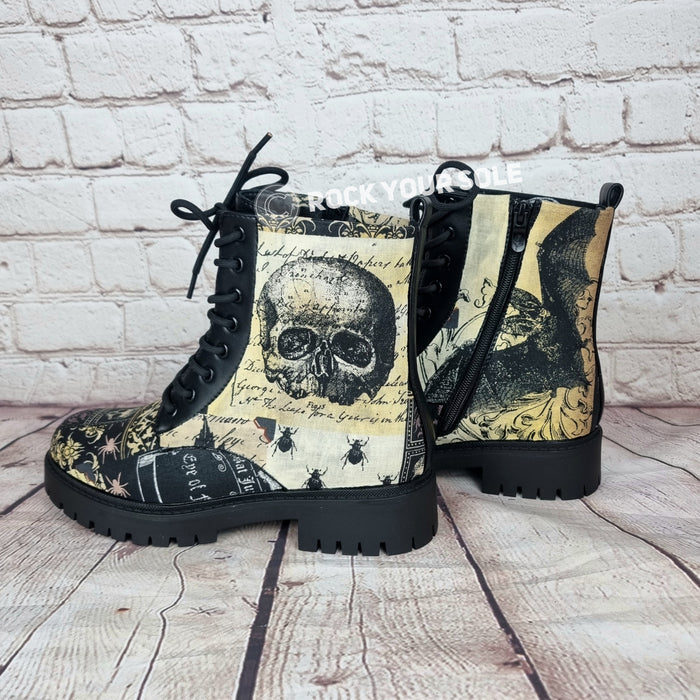 Nevermore Raven ankle boots