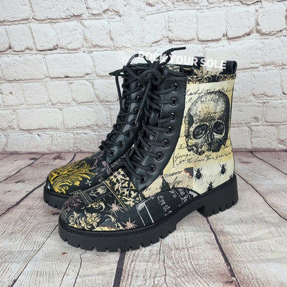 Nevermore Raven ankle boots