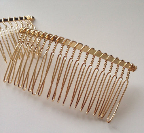 New! 10 pcs Gold Plated Hair Comb Accessories Clips Combs Barrettes Alligator