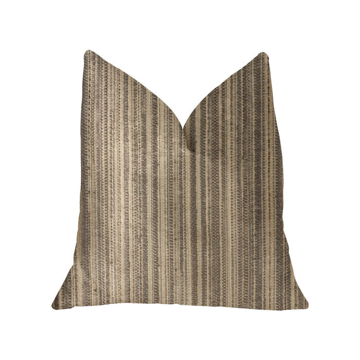 New Hampton Ivory and Beige Luxury Throw Pillow - Plutus Brands