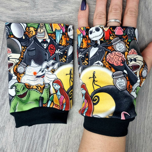 Nightmare Before Christmas fingerless gloves