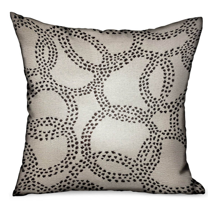 Orbit Rain Charcoal Scales Luxury Outdoor/Indoor Throw Pillow - Plutus Brands