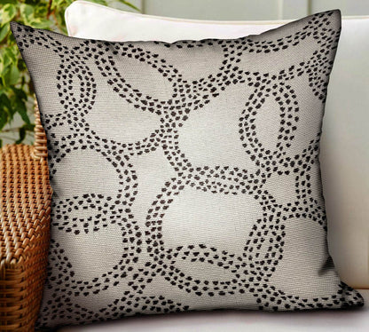 Orbit Rain Charcoal Scales Luxury Outdoor/Indoor Throw Pillow - Plutus Brands