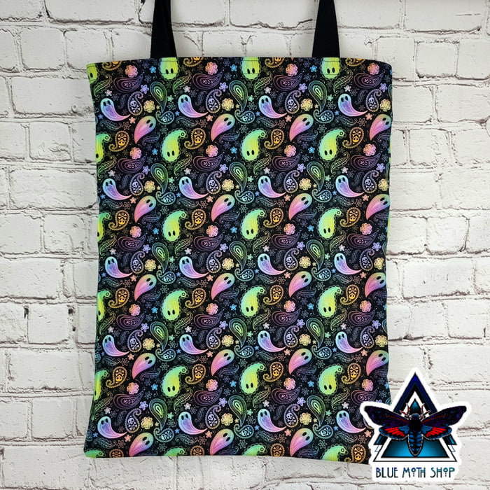 Paisley Ghost 100% Cotton Canvas Tote Bag