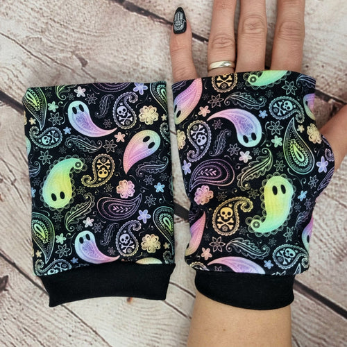Paisley Ghost fingerless gloves stocking filler