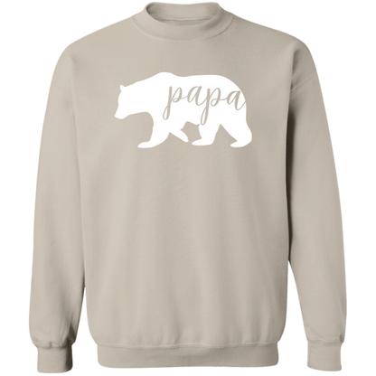 Papa Bear crewneck sweatshirt in Sand
