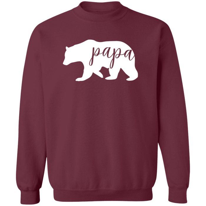 Papa Bear crewneck sweatshirt in Maroon