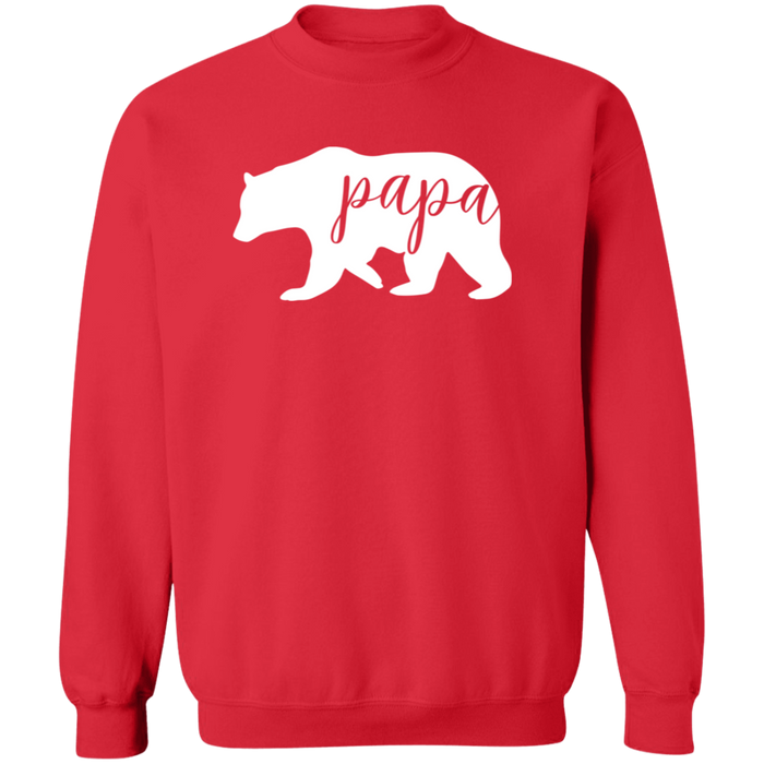 Papa Bear crewneck sweatshirt in Red