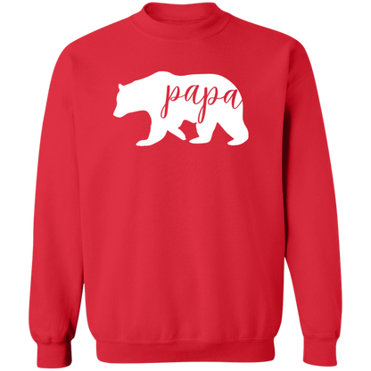 Papa Bear crewneck sweatshirt in Red