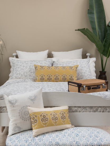 Parakeets Yellow Petit Lumbar Pillow