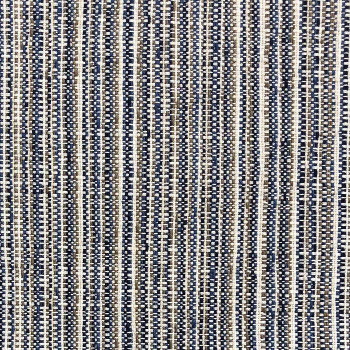 Parallel Lanes Blue, Beige and Brown Luxury Throw Pillow - Plutus Brands
