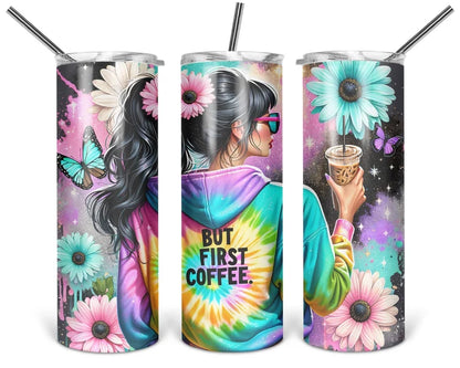 Peace Love & Pour Another 20oz coffee tumbler shown from multiple angles