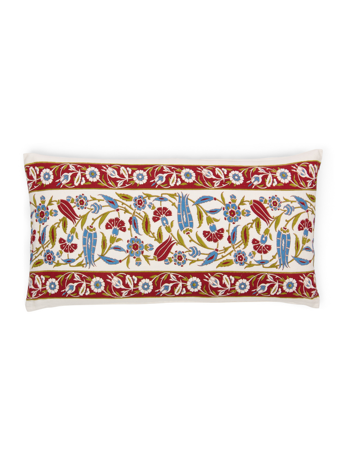 Peshawar Red/Blue/Green Lumbar Pillow Shell Linen