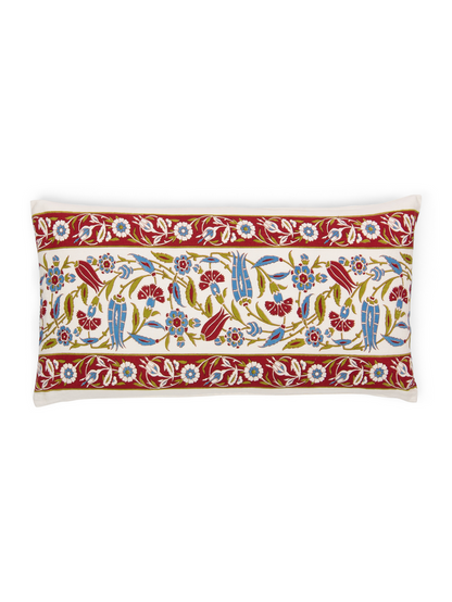 Peshawar Red/Blue/Green Lumbar Pillow Shell Linen