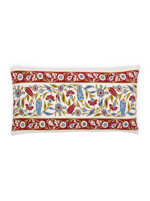 Peshawar Red/Blue/Green Lumbar Pillow Shell Linen