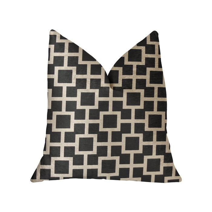 Petunia Black and White Luxury Throw Pillow - Plutus Brands