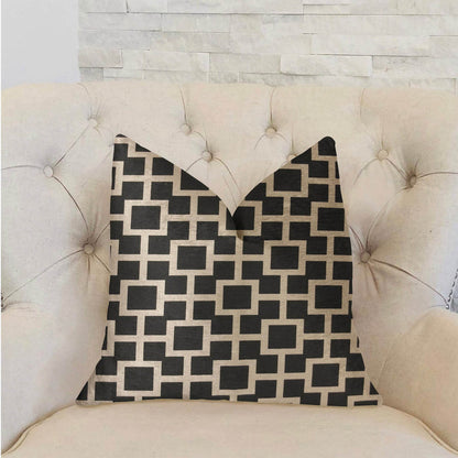 Petunia Black and White Luxury Throw Pillow - Plutus Brands