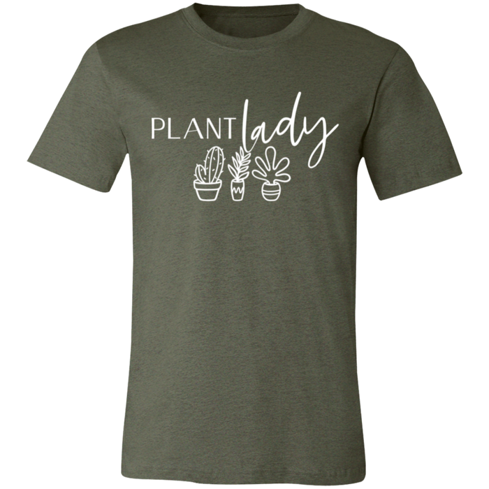 Plant Lady graphic t-shirt in Heather Military Green