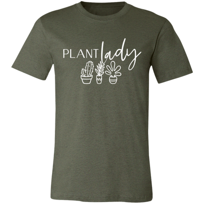 Plant Lady graphic t-shirt in Heather Military Green