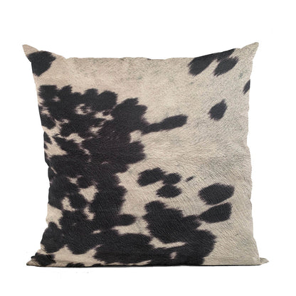 Plutus Black Cowhide Animal Luxury Throw Pillow - Plutus Brands