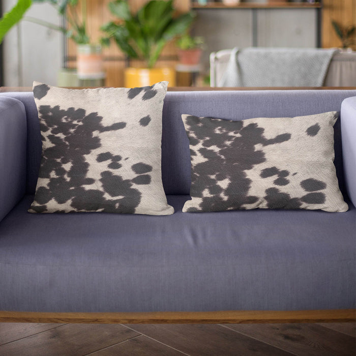 Plutus Black Cowhide Animal Luxury Throw Pillow - Plutus Brands